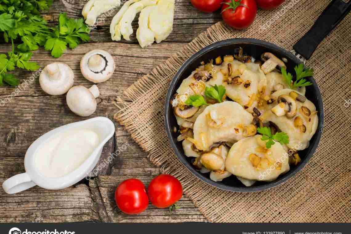 Рецепти вареників з картоплею та грибами