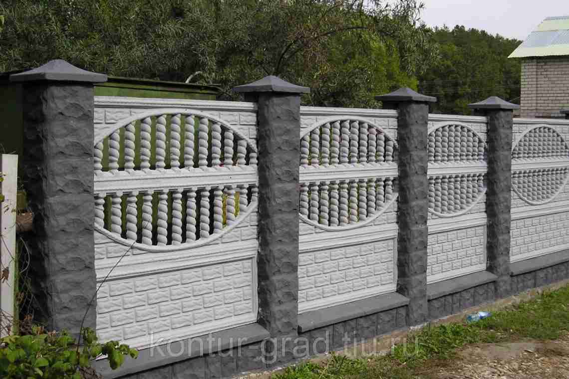 Секційний бетонний паркан: особливості конструкції