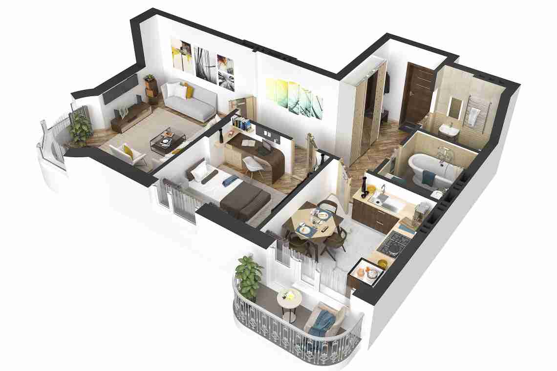 Варіанти планування двокімнатної квартири