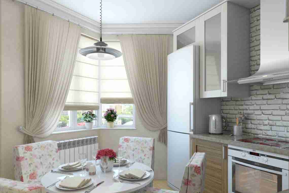 Кухонні штори - сучасний стиль для маленької кухні
