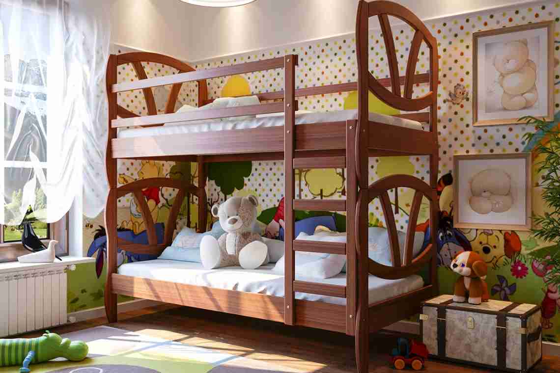 Дитячі двоярусні ліжка з диваном