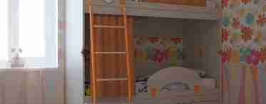 Двоярусне ліжко для дітей зі шафою