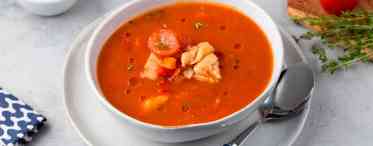 Томатний суп з морепродуктами: рецепти
