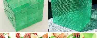 Як зробити кошик з обрізаної пластикової пляшки і поліетиленових пакетів