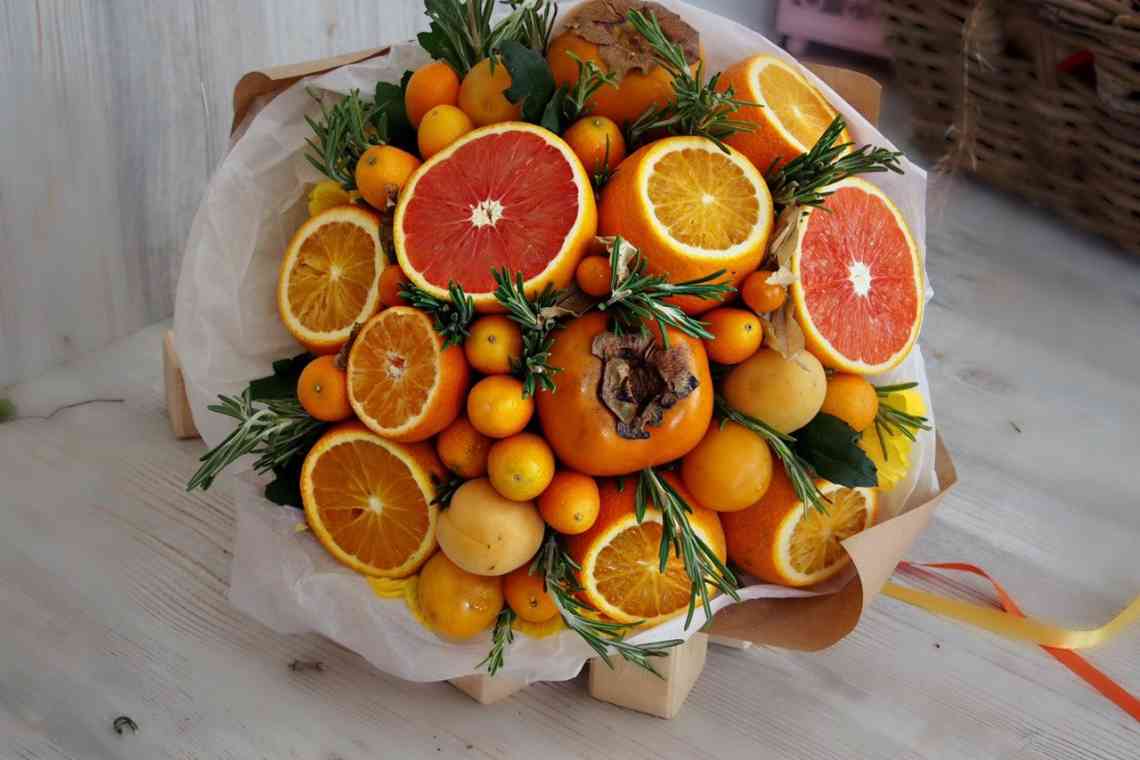 Як зробити букет із фруктів