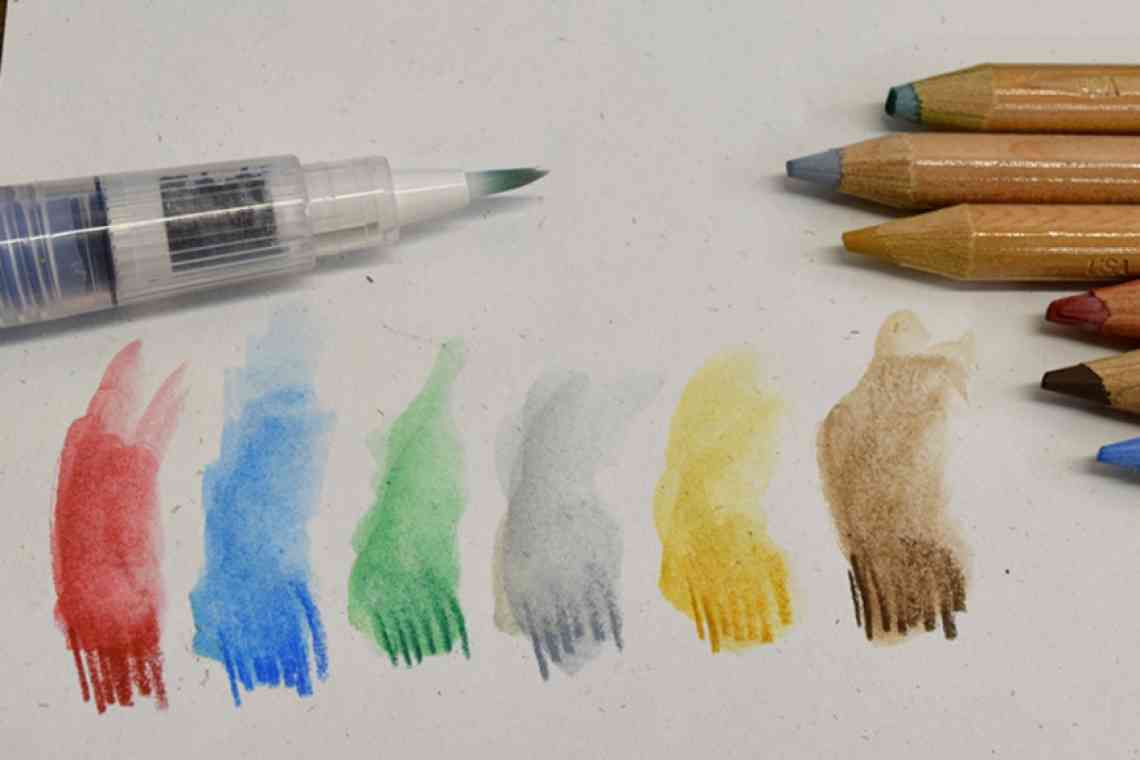 Дізнаємося як малювати акварельними олівцями?