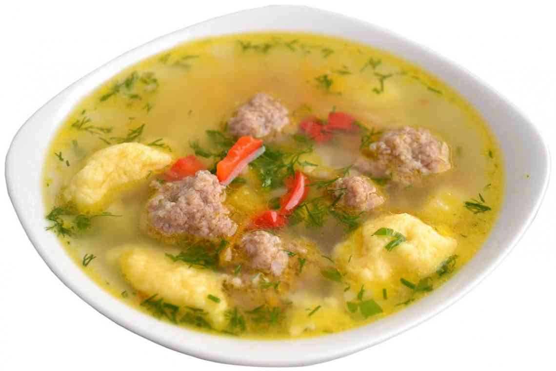 Суп з фрикадельками і клецками: рецепт приготування з фото