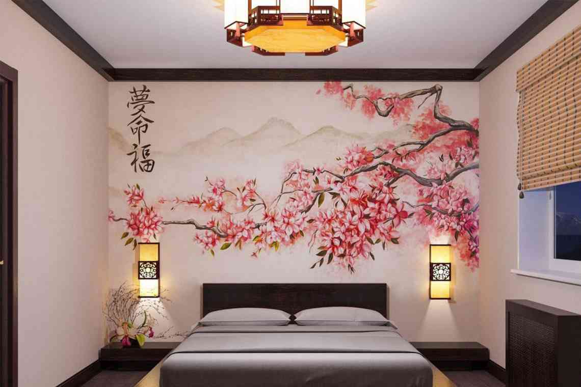 Інтер'єр спальні в японському стилі