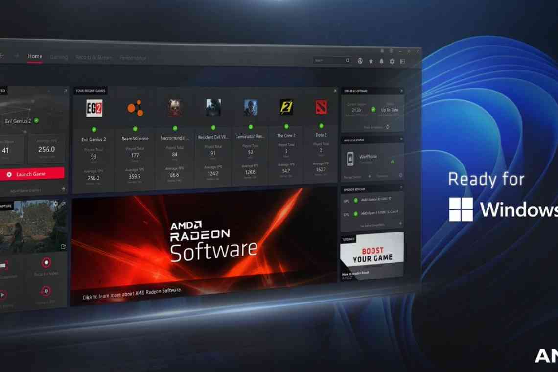 AMD випустила графічний драйвер Radeon Adrenalin з підтримкою Windows 11 і можливістю використовувати SAM на Radeon RX 5000
