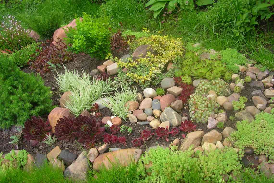 Рокарій як засіб творРокарій, або кам'янистий сад - елемент ландшафтного дизайну, являє собою обмежену ділянку землі, значну частку якої займає композиція з каменів з доповненням з низькорослих рослин.ення