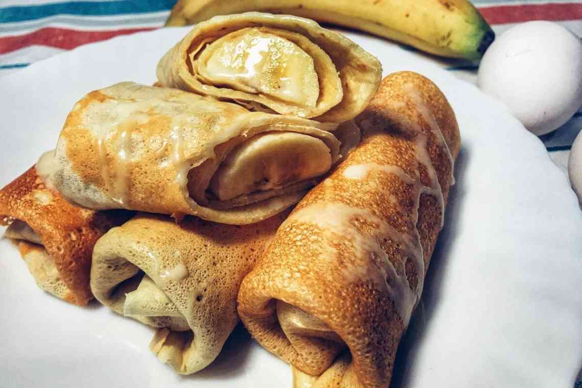 Бананові млинці: покроковий рецепт приготування з фото