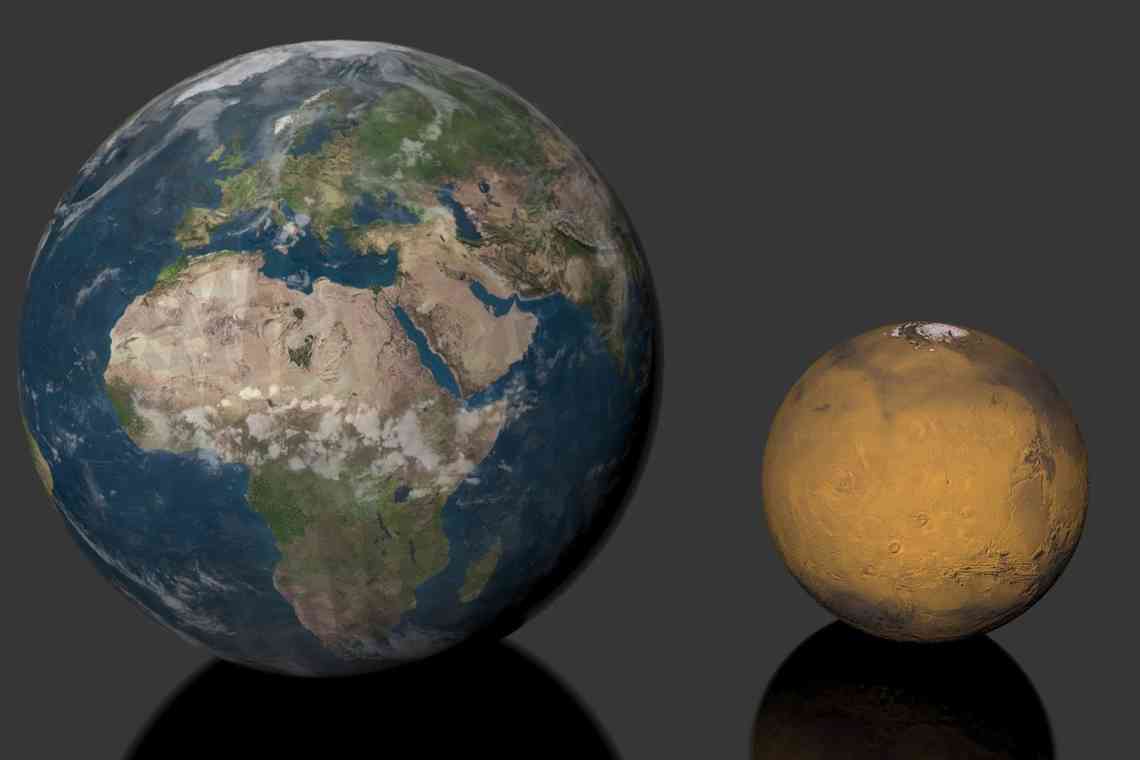 Який діаметр Марса і як він співвідноситься з діаметром Землі? Діаметр, маса та опис Марса