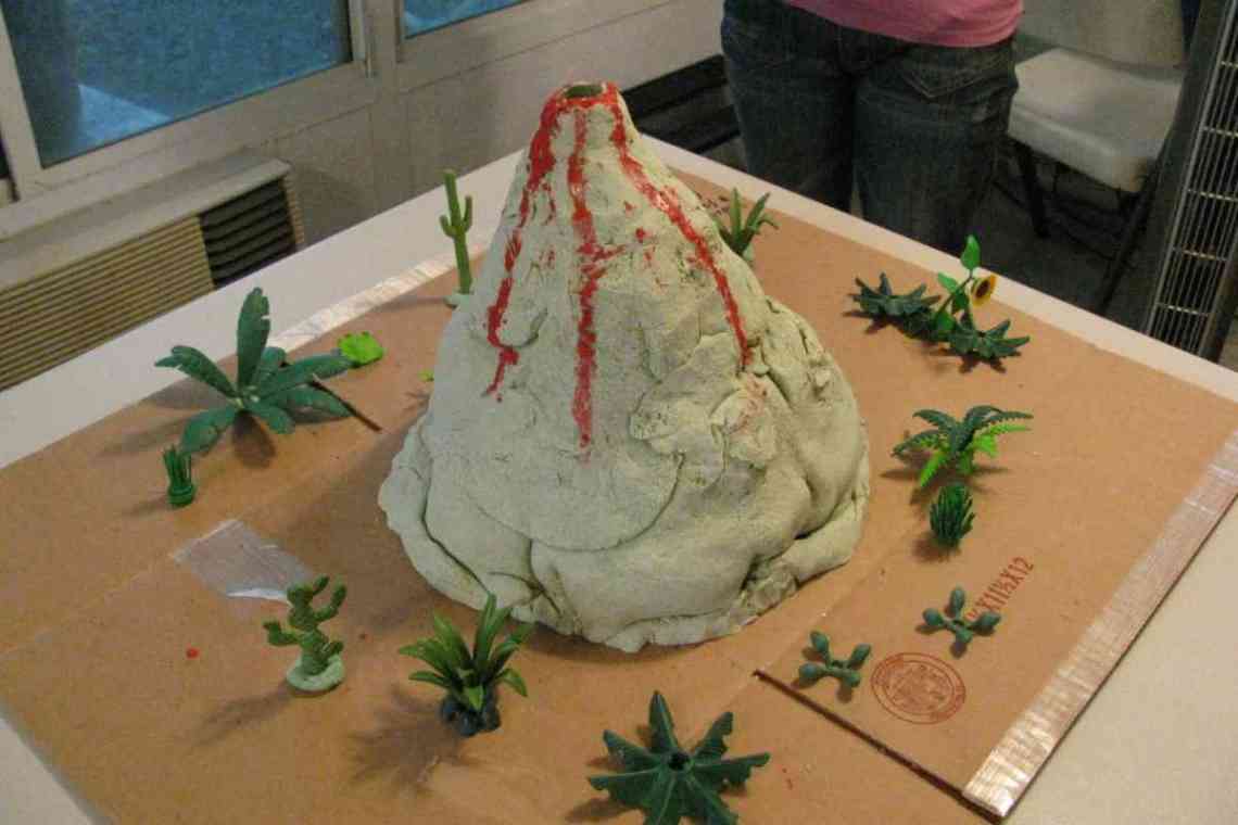 Як зробити модель вулкана?