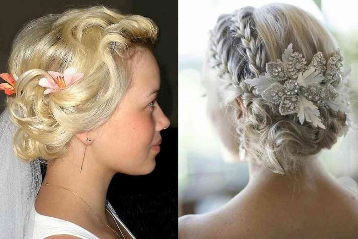 Красиві зачіски на весілля на середнє волосся: фото