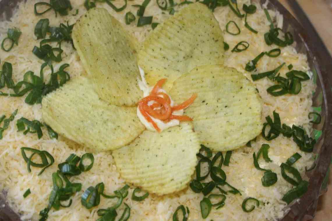Салат Орхідея з чіпсами: 13 фото + дуже смачний рецепт