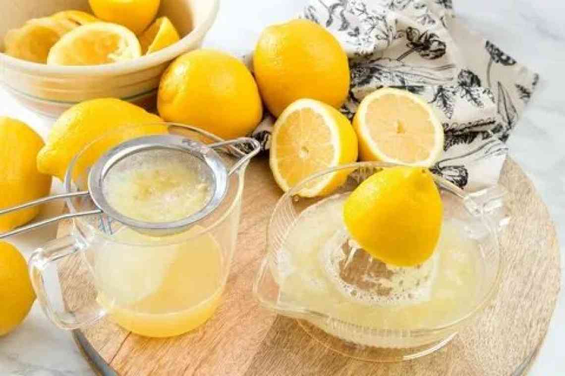 Сік лимона: рецепти в домашніх умовах